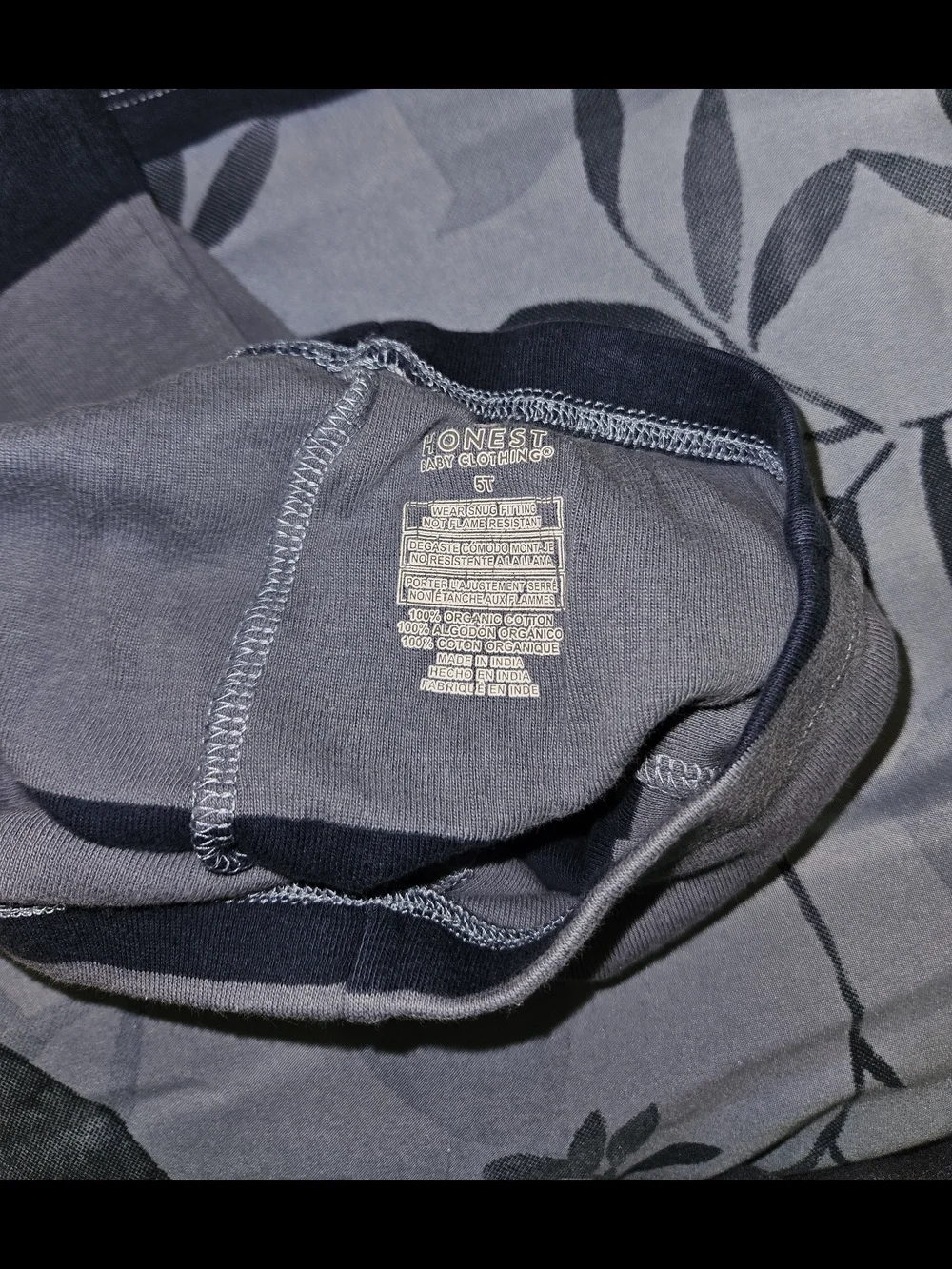 Navy and Gray Striped Pajamas Set Size 5T